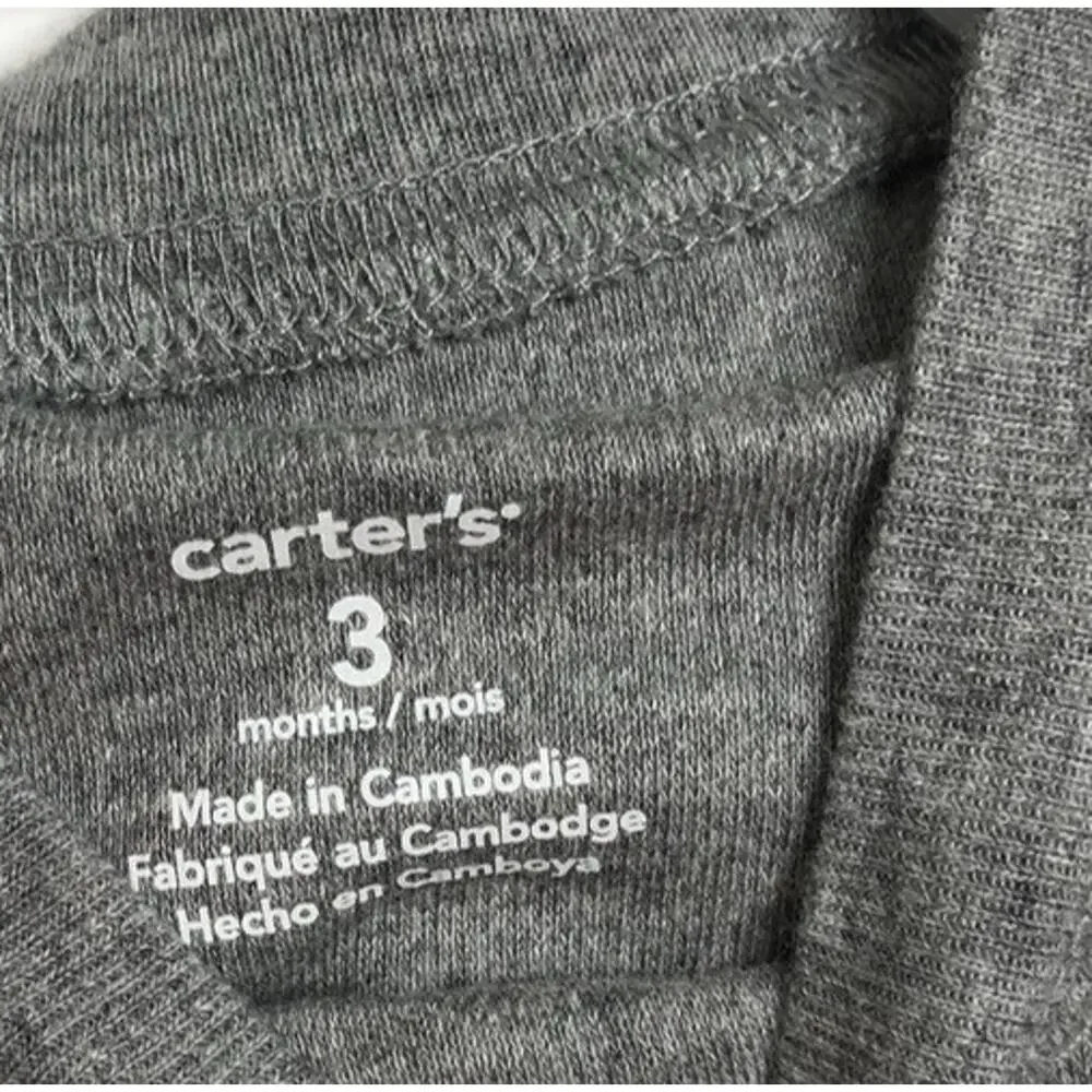 Carters Baby Boy 3 Pc Outfit Short Long Sleeve Shirts Jeans Super Handsome 9 M‎